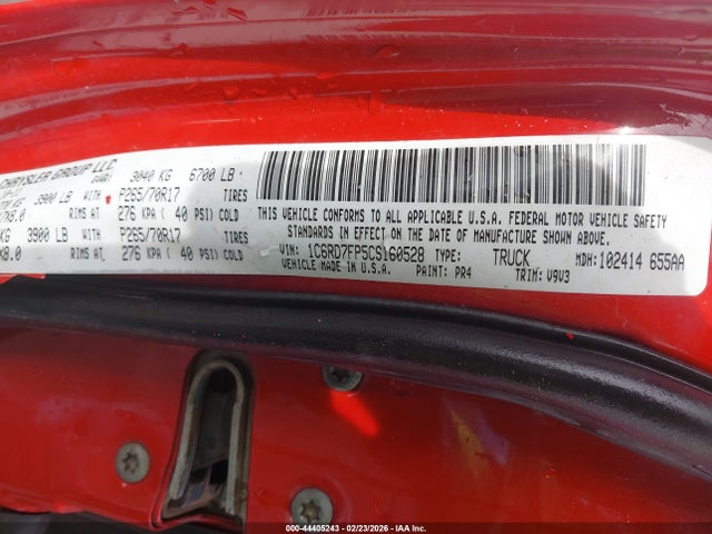 Продаж на аукціоні авто 2012 Ram 1500 St, vin: 1C6RD7FP5CS160528, номер лоту: 44405243