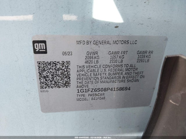 1G1FZ6S08P4158694 Chevrolet Bolt Euv Fwd Premier