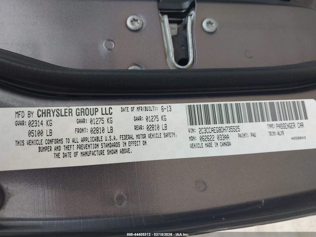 Продаж на аукціоні авто 2013 Chrysler 300c, vin: 2C3CCAEG8DH735525, номер лоту: 44405312