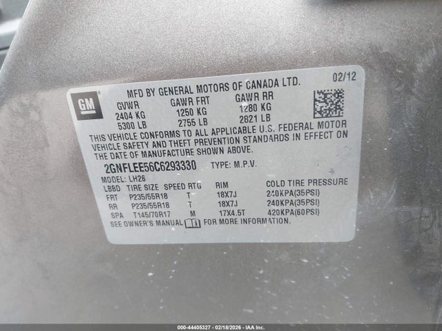 2012 CHEVROLET EQUINOX 2GNFLEE56C6293330 Photo 8