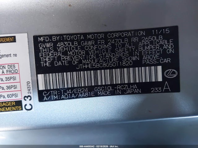 2016 LEXUS RC 350 JTHHE5BC8G5011820 Photo 8