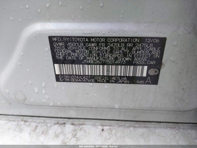 2007 LEXUS IS 350 JTHBE262775014973 Photo 8
