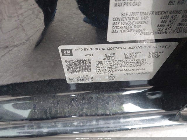 3GCPWCED0MG255064 Chevrolet Silverado 1500 2wd Short Bed Lt