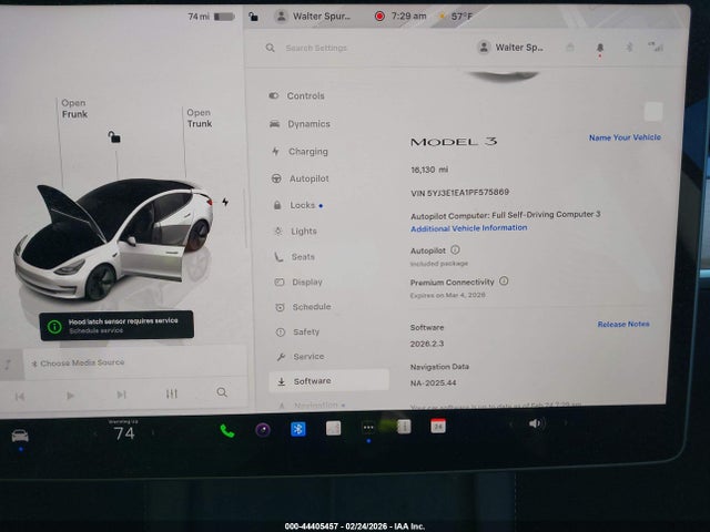 Продаж на аукціоні авто 2023 Tesla Model 3 Rear-wheel Drive, vin: 5YJ3E1EA1PF575869, номер лоту: 44405457