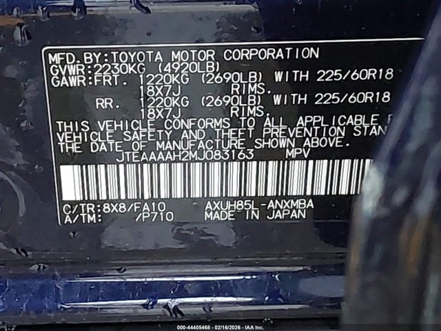 Toyota VENZA LE 2021 JTEAAAAH2MJ083163 Image 9