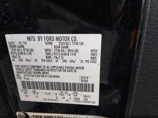 Ford F-150 Xlt 2014 1FTFW1EF5EFC83995 Image 17