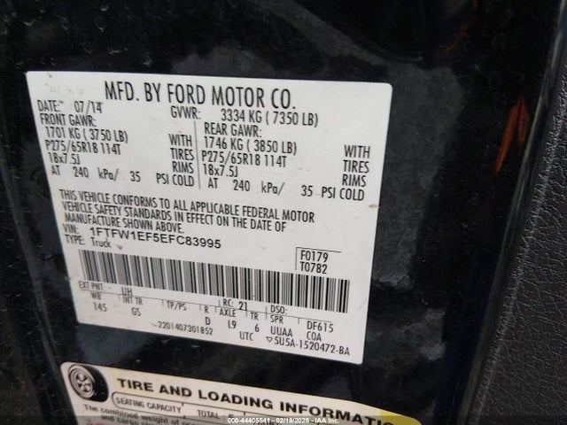 Ford F-150 Xlt 2014 1FTFW1EF5EFC83995 Image 9