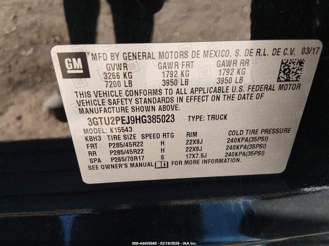 3GTU2PEJ9HG385023 GMC Sierra 1500 Denali