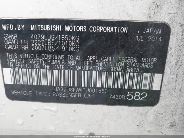 2015 MITSUBISHI LANCER JA32U8FWXFU001583 Photo 8