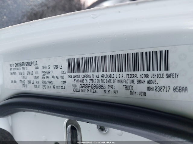 Продажа на аукционе авто 2013 Ram 1500 Slt, vin: 1C6RR6GP4DS603859, номер лота: 44405580