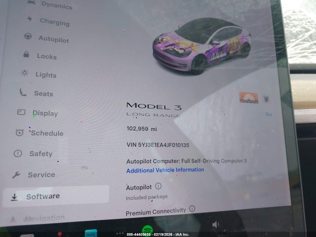 Продажа на аукционе авто 2018 Tesla Model 3 Long Range/mid Range, vin: 5YJ3E1EA4JF010135, номер лота: 44405635