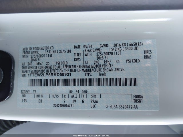 Ford F-150 Stx 2024 1FTEW2LP6RKD59931 Image 9
