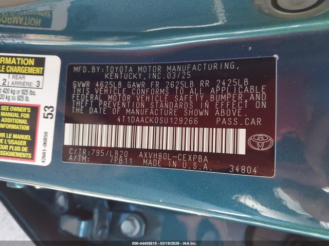 Toyota CAMRY XSE 2025 4T1DAACK0SU129266 Image 9