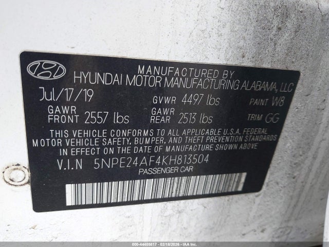 Hyundai SONATA SE 2019 5NPE24AF4KH813504 Image 9