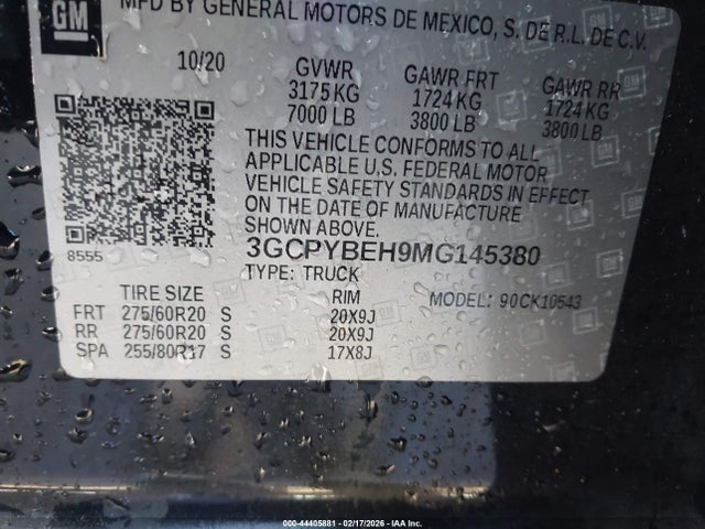 2021 CHEVROLET SILVERADO 1500 3GCPYBEH9MG145380 Photo 8