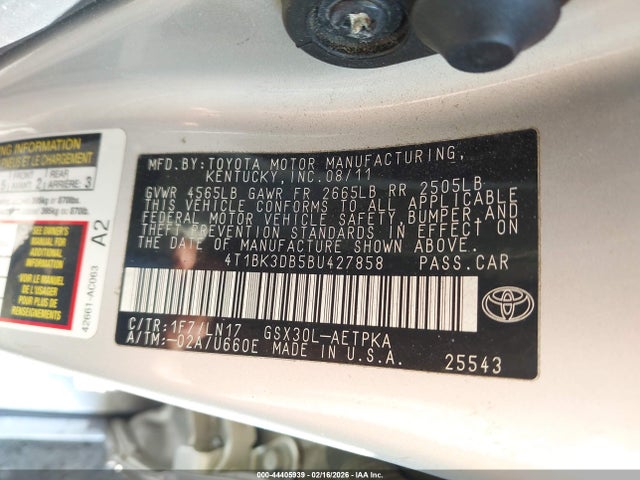 2011 TOYOTA AVALON 4T1BK3DB5BU427858 Photo 8