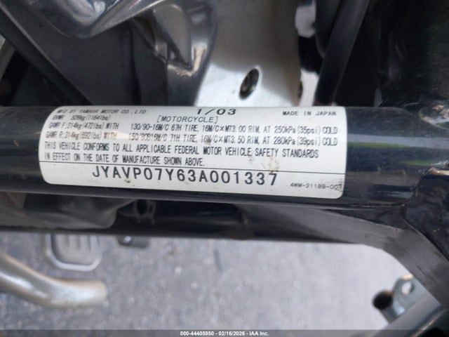 2003 YAMAHA XV1600 JYAVP07Y63A001337 Photo 9