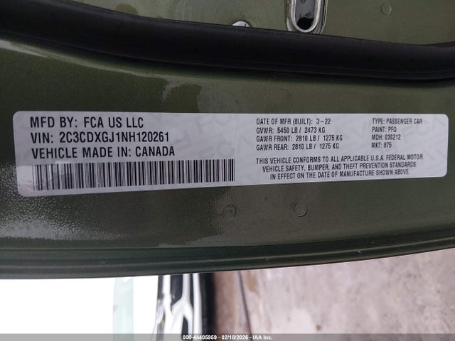 2022 DODGE CHARGER 2C3CDXGJ1NH120261 Photo 8