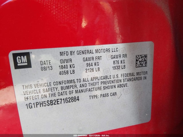 Chevrolet Cruze Eco Auto 2014 1G1PH5SB2E7162884 Image 9