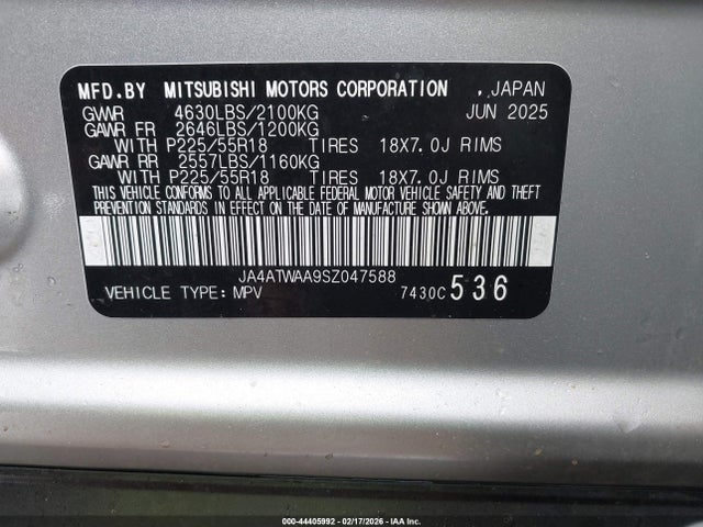 2025 MITSUBISHI ECLIPSE CROSS JA4ATWAA9SZ047588 Photo 8