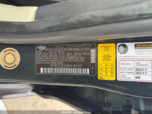 2011 MINI COOPER S COUNTRYMAN WMWZC3C52BWL80608 Photo 8