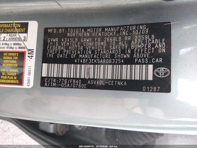 2010 TOYOTA CAMRY 4T4BF3EK5AR063254 Photo 8