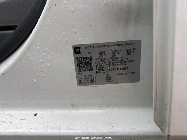 Aukcja sprzedaży 2019 Chevrolet Silverado 1500 Ld Wt, vin: 2GCRCNEC2K1114555, numer aukcji: 44406224