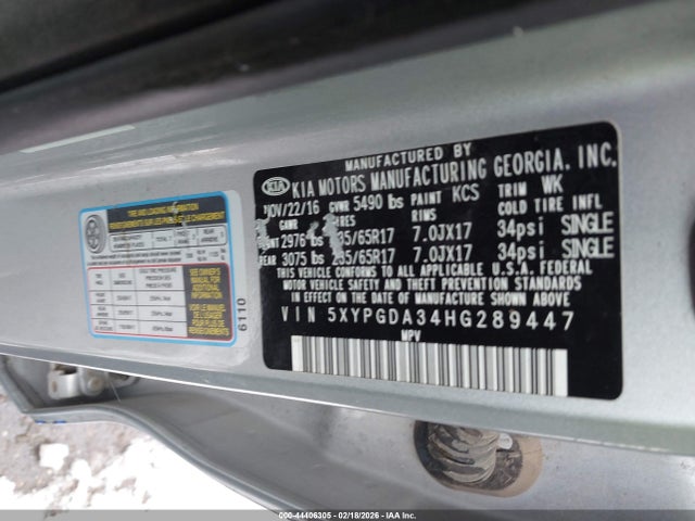 2017 KIA SORENTO 5XYPGDA34HG289447 Photo 8