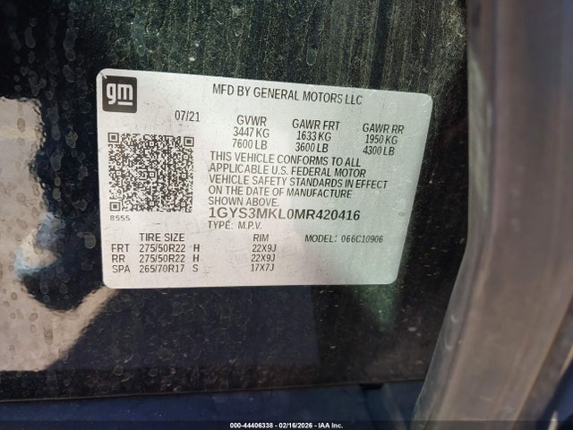 2021 CADILLAC ESCALADE ESV 1GYS3MKL0MR420416 Photo 8