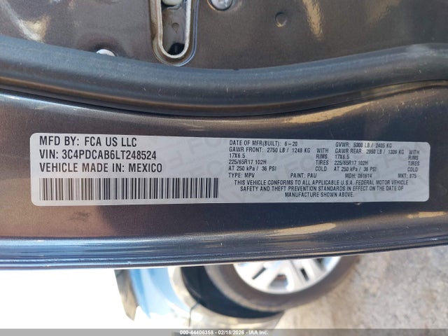 Продажа на аукционе авто 2020 Dodge Journey Se Value, vin: 3C4PDCAB6LT248524, номер лота: 44406358