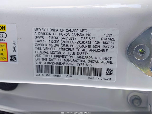 2025 HONDA CR-V 2HKRS3H75SH318562 Photo 8