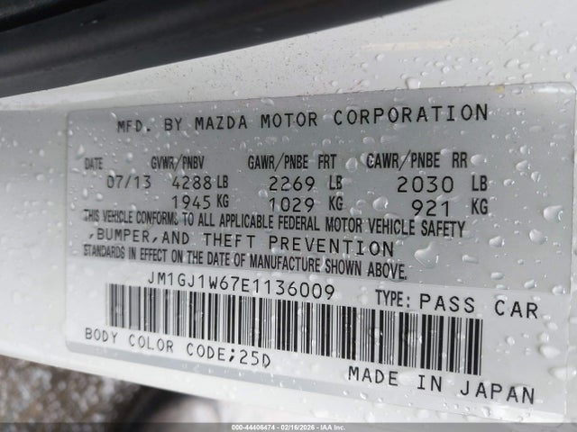 JM1GJ1W67E1136009 Mazda Mazda6 I Grand Touring