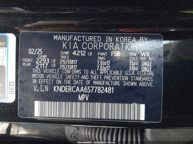 Продаж на аукціоні авто 2025 Kia Seltos Ex, vin: KNDERCAA6S7782481, номер лоту: 44406557
