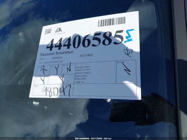 1HGCR2F11HA033708 Honda Accord Sport Se