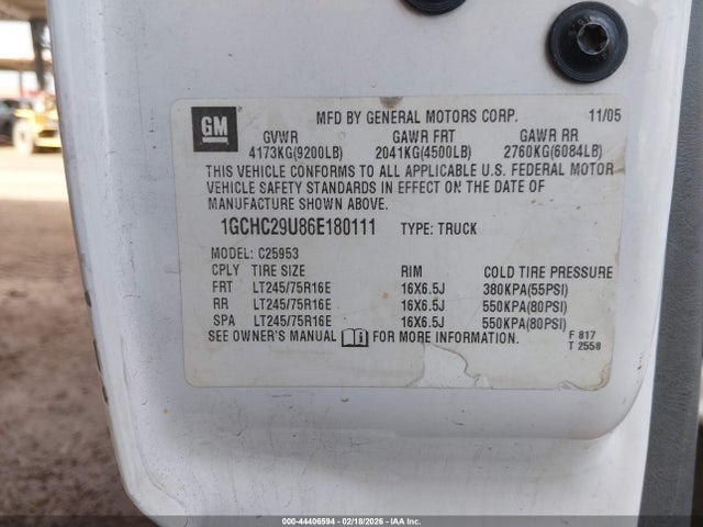 2006 CHEVROLET SILVERADO 2500HD 1GCHC29U86E180111 Photo 8