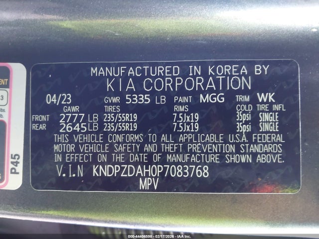 KNDPZDAH0P7083768 KIA Sportage Plug-in Hybrid X-line Prestige