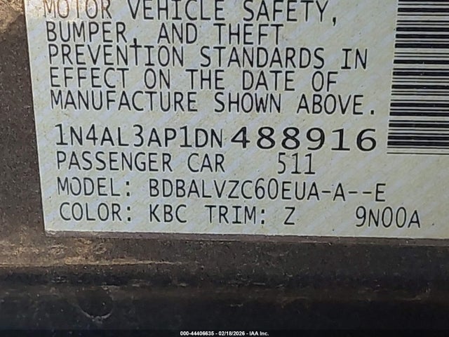 Aukcja sprzedaży 2013 Nissan Altima 2.5 Sl, vin: 1N4AL3AP1DN488916, numer aukcji: 44406635