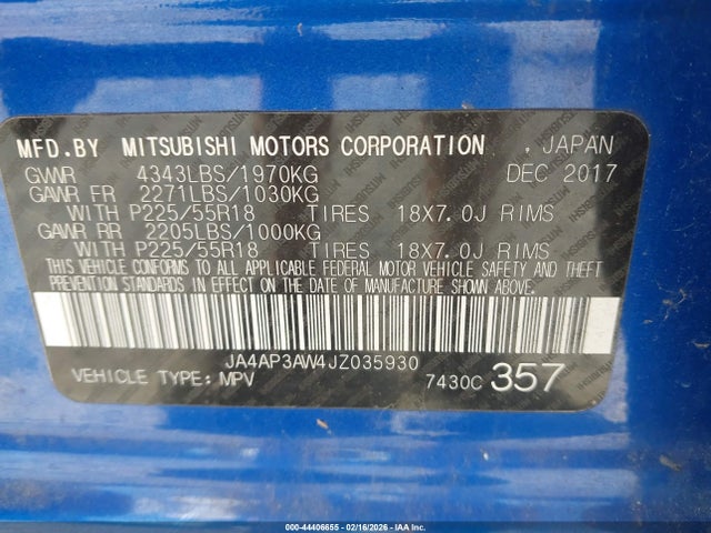 2018 MITSUBISHI OUTLANDER SPORT JA4AP3AW4JZ035930 Photo 8