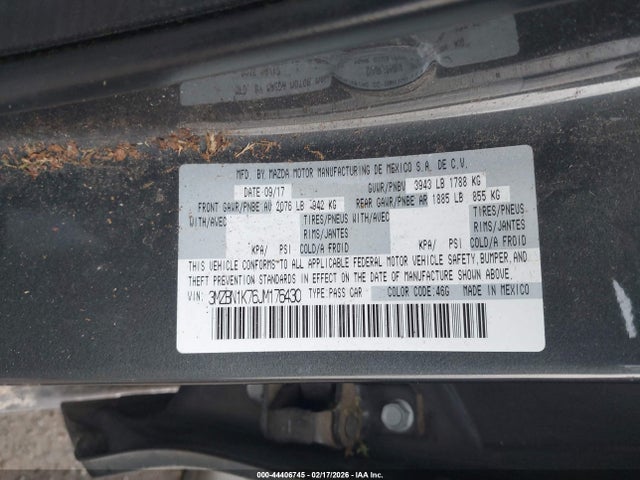 3MZBN1K76JM176430 Mazda Mazda3 Sport