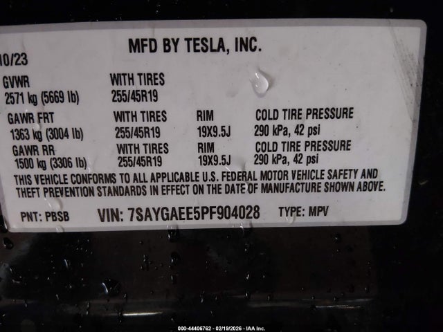 2023 TESLA MODEL Y 7SAYGAEE5PF904028 Photo 8