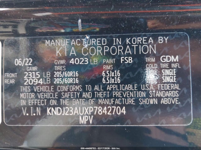 Продажа на аукционе авто 2023 Kia Soul Lx, vin: KNDJ23AUXP7842704, номер лота: 44406783