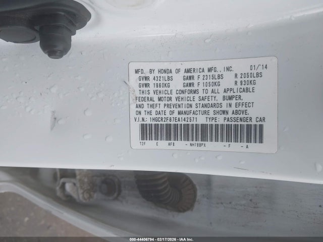 Honda Accord Ex-l 2014 1HGCR2F87EA142571 Image 9