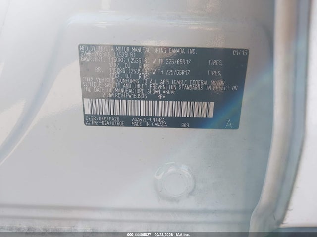 2015 TOYOTA RAV4 2T3WFREV4FW163935 Photo 8