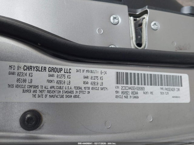 44406841 :رقم المزاد ، 2C3CCAAG5EH326969 vin ، 2014 Chrysler 300 مزاد بيع