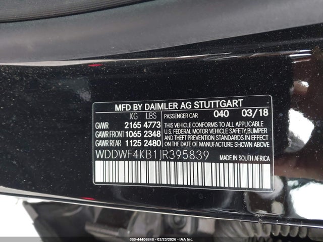 Продажа на аукционе авто 2018 Mercedes-benz C 300 4matic, vin: WDDWF4KB1JR395839, номер лота: 44406848