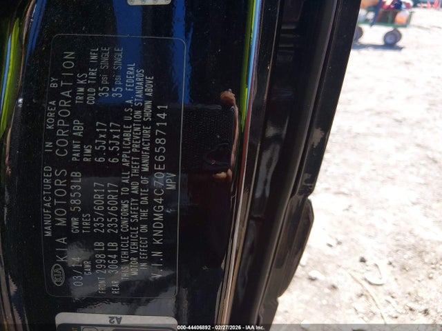 KIA SEDONA LX 2014 KNDMG4C70E6587141 Image 9