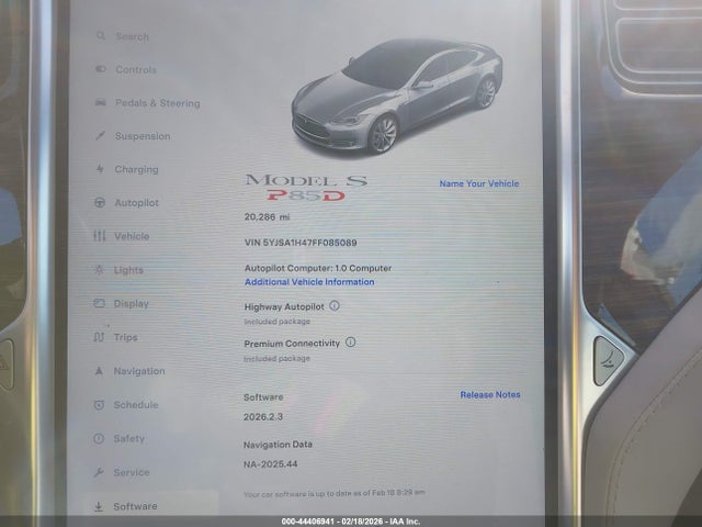 Tesla Model S 85d/p85d 2015 5YJSA1H47FF085089 Image 16