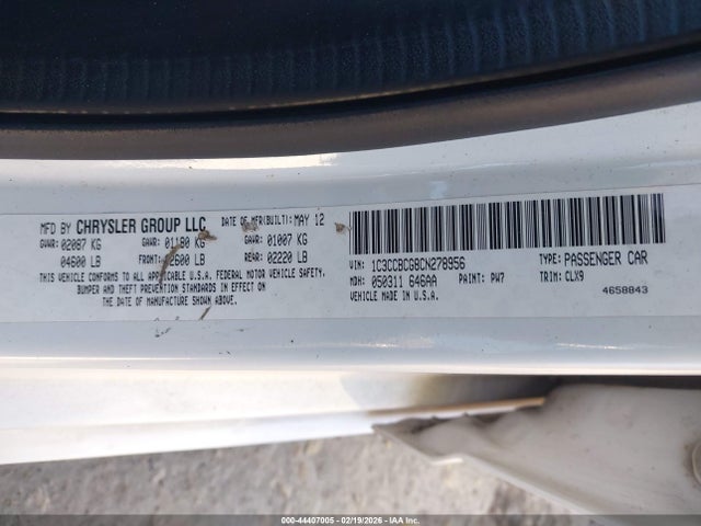 2012 CHRYSLER 200 1C3CCBCG8CN278956 Photo 8