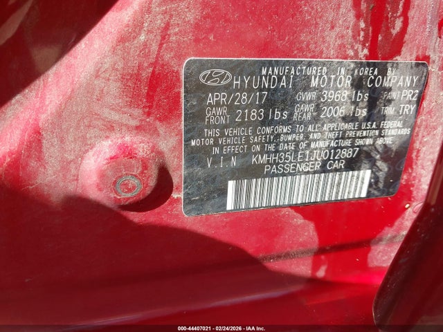 KMHH35LE1JU012887 Hyundai ELANTRA GT