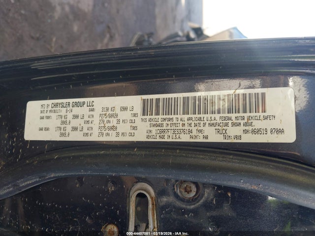 2014 Ram 1500 Express მანქანა იყიდება აუქციონზე, vin: 1C6RR7FT3ES376184, აუქციონის ნომერი: 44407081
